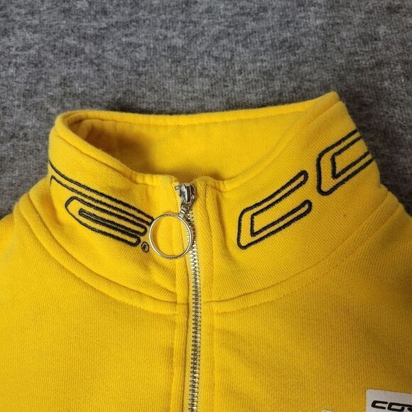 Official GM Corvette Womens Jacket Size S Yellow 1/4 Zip Pullover Sweatshirt - Picture 4 of 9
